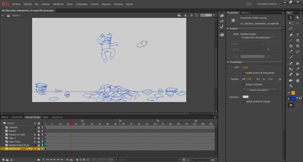 2D animation process with Adobe Animate
