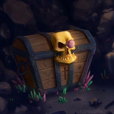 pirate chest illustration